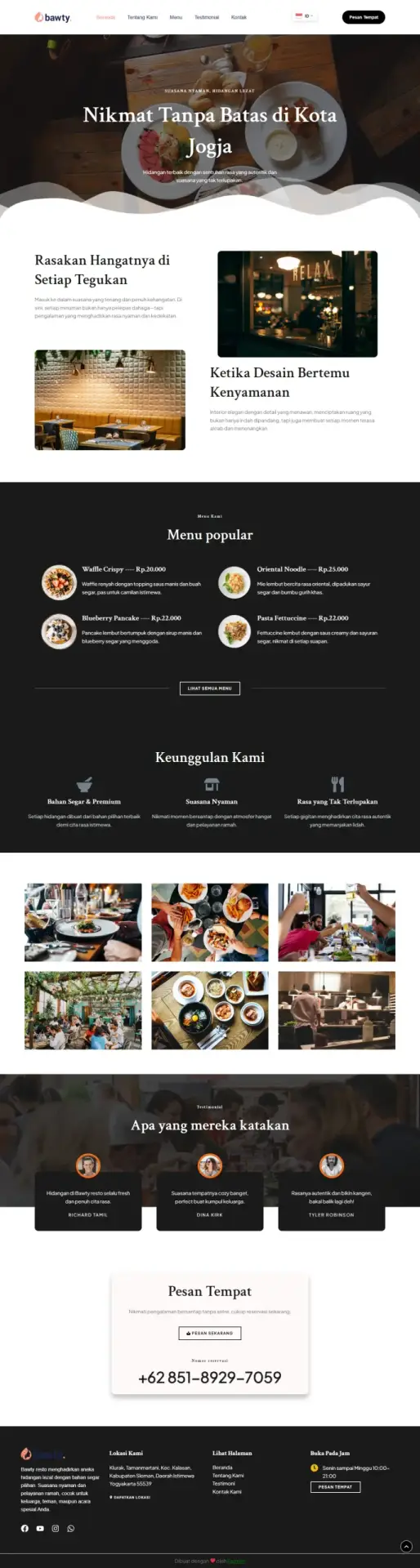 fazmen portofolio landing page